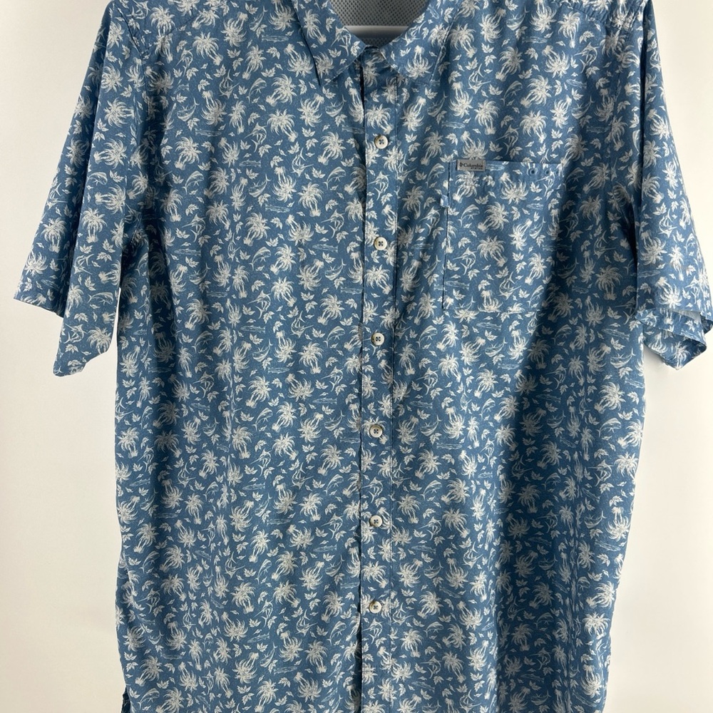 Columbia PFG Shirt Men’s 2XT Fishing Casual Short Sleeve Button Up Pocket Vents - Picture 11 of 16